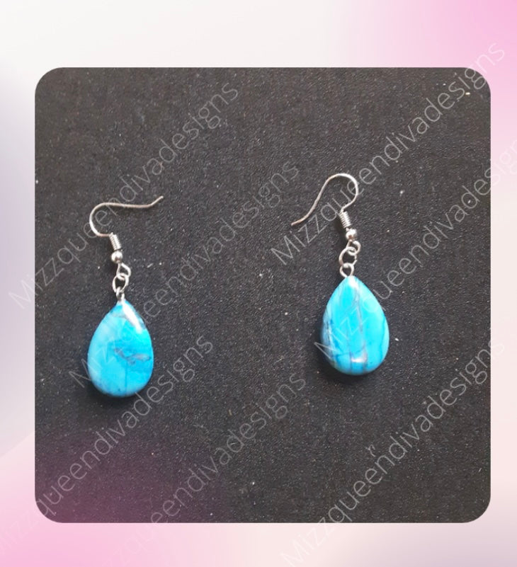 Blue Lace Agate Earrings