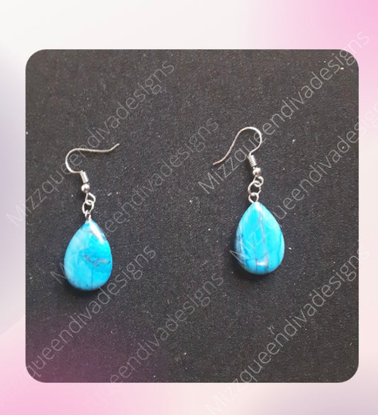 Blue Lace Agate Earrings